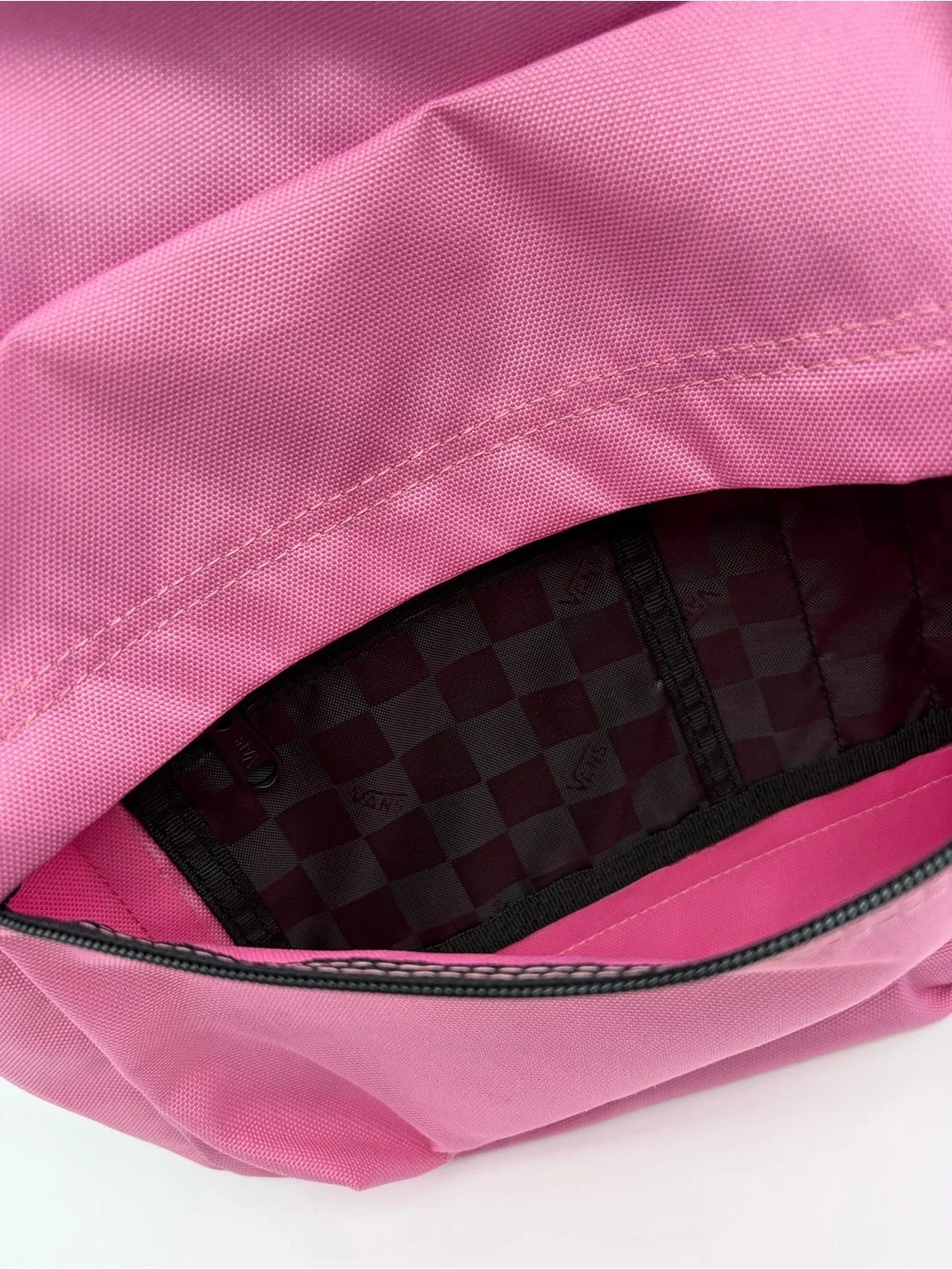 Vans Pink Backpack with Black Logo Patch